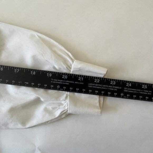 Vintage Fred Michael Women’s Blouse Button Up Shirt Lace Made In USA White M/L - Picture 9 of 12